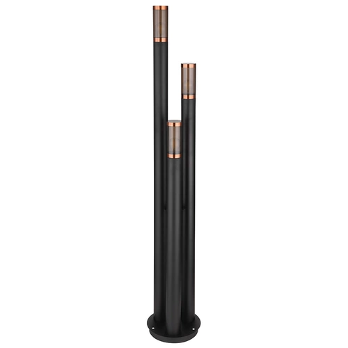 Standleuchte Wegeleuchten Außen Edelstahl Außenlampe Gartenleuchte schwarz, Kupfer rauchfarben, 3 Flammig E27, DxH 28 x 170 cm Standleuchte Wegeleuchten Außen Edelstahl Außenlampe Gartenleuchte schwarz, Kupfer rauchfarben, 3 Flammig E27, DxH 28 x 170 cm