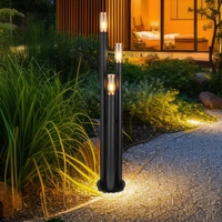 Wegeleuchten Außen Edelstahl Außenlampe Standleuchte Gartenleuchte schwarz, Kupfer rauchfarben, App-Steuerung, 3x Smart RGB LED 10W 806Lm, DxH 28 Wegeleuchten Außen Edelstahl Außenlampe Standleuchte Gartenleuchte schwarz, Kupfer rauchfarben, App-Steuerung, 3x Smart RGB LED 10W 806Lm, DxH 28