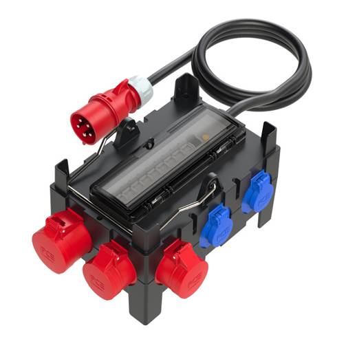 PC ELECTRIC 9130008 - Mobilverteiler "ISCHL BV" (Eingang: 1x Stecker 400V/32A/5-polig + 2m Kabel | Ausgang: 1x