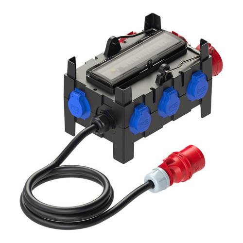 PC ELECTRIC 9130008 - Mobilverteiler "ISCHL BV" (Eingang: 1x Stecker 400V/32A/5-polig + 2m Kabel | Ausgang: 1x