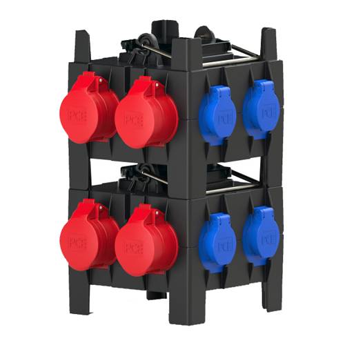 PC ELECTRIC 9030030 - Mobilverteiler "IMST MV" (Eingang: 1x Vollgummi-SK-Stecker + 2m Kabel | Ausgang: 7x