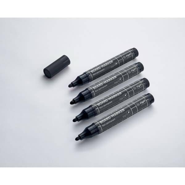 Board-Marker Rundspitze 2-3mm Tinte schwarz 4 Stück