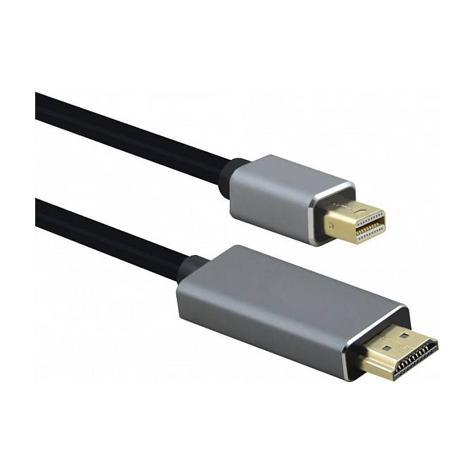 Zwei HDMI-Kabel mit metallischen Steckern, eines kleiner als das andere, auf weißem Hintergrund dargestellt.