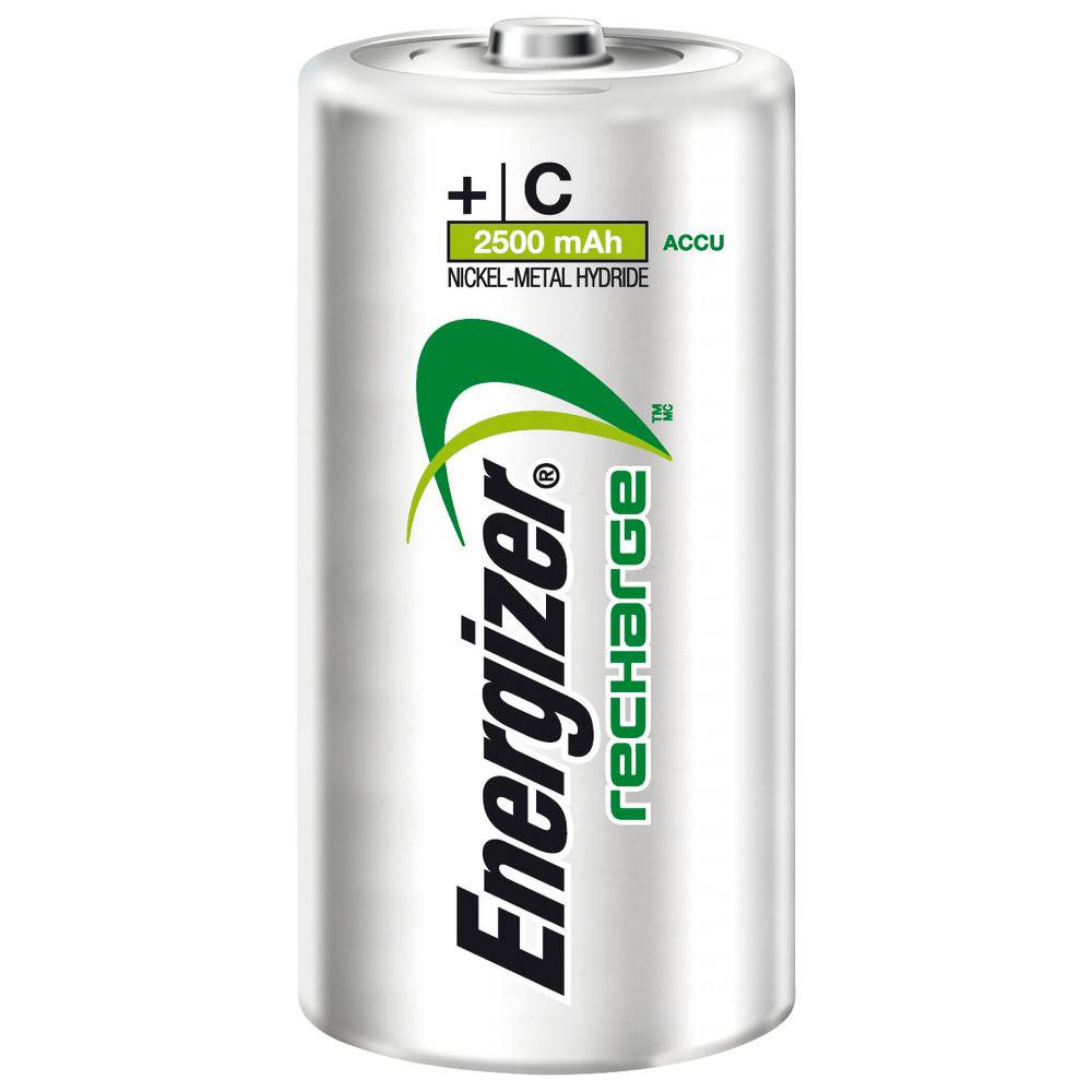 Energizer Akku C, 2500 mAh, Nickel-Metallhydrid-Typ.