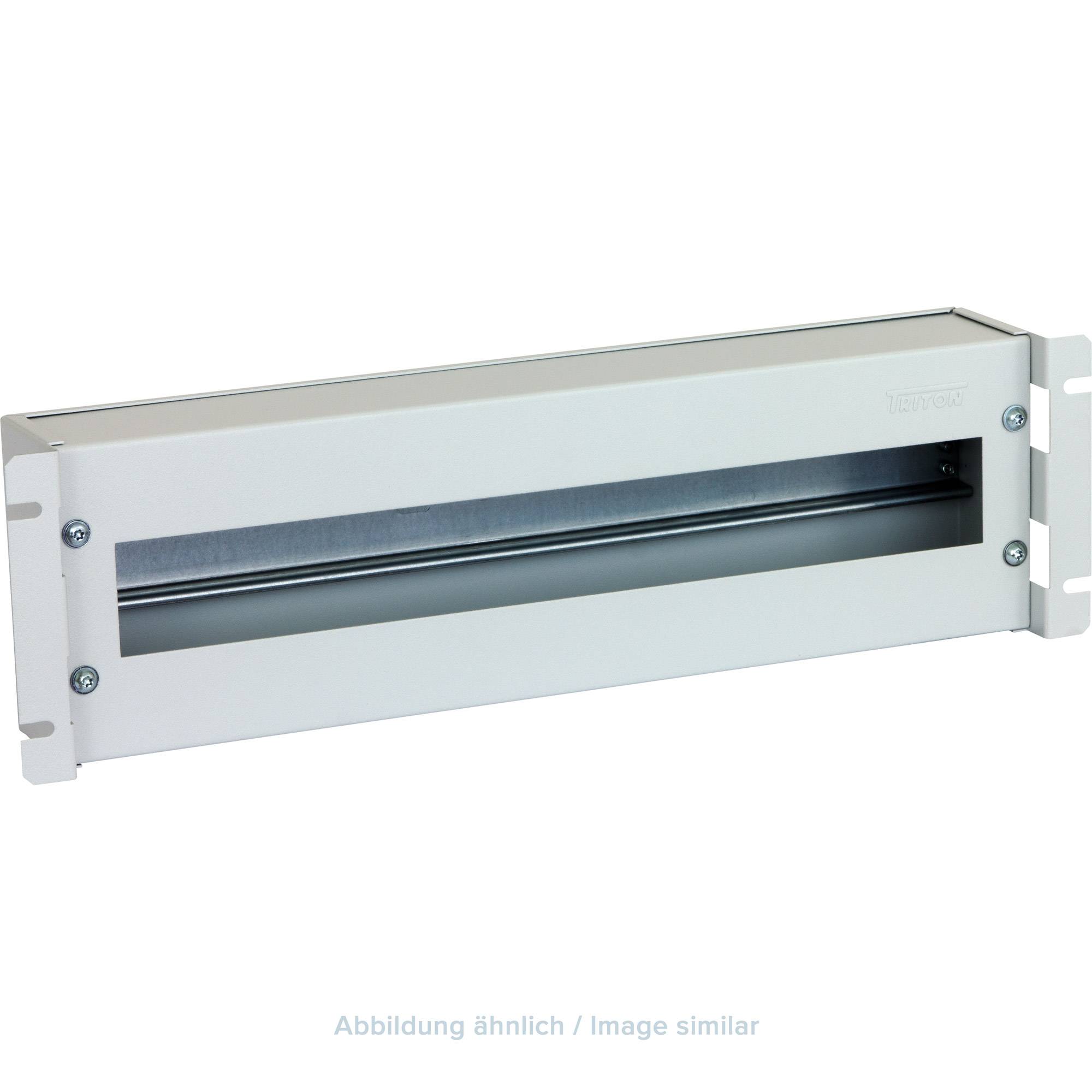 Triton - Rack-Schiene mit Schutzschalter - Schwarz, RAL 9005 - 3U - 48.3 cm (19"")