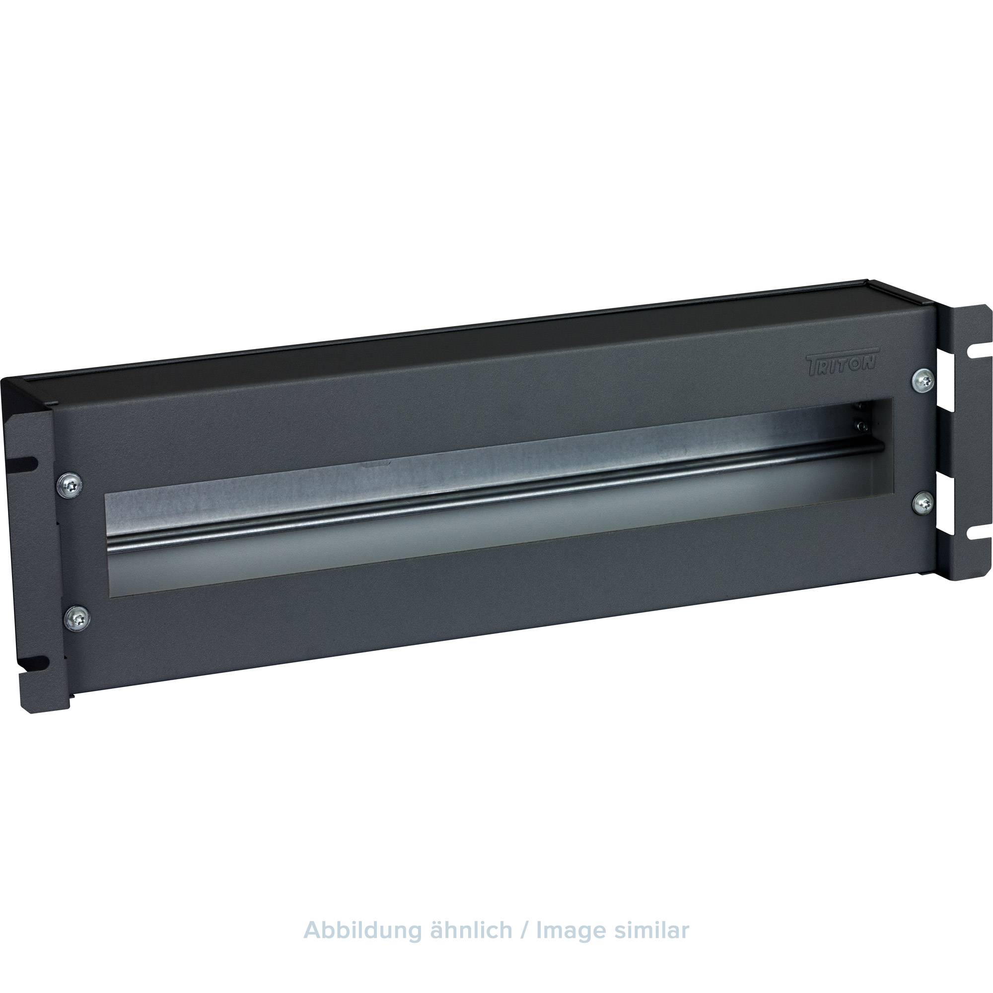 Triton - Rack-Schiene mit Schutzschalter - Schwarz, RAL 9005 - 3U - 48.3 cm (19"")