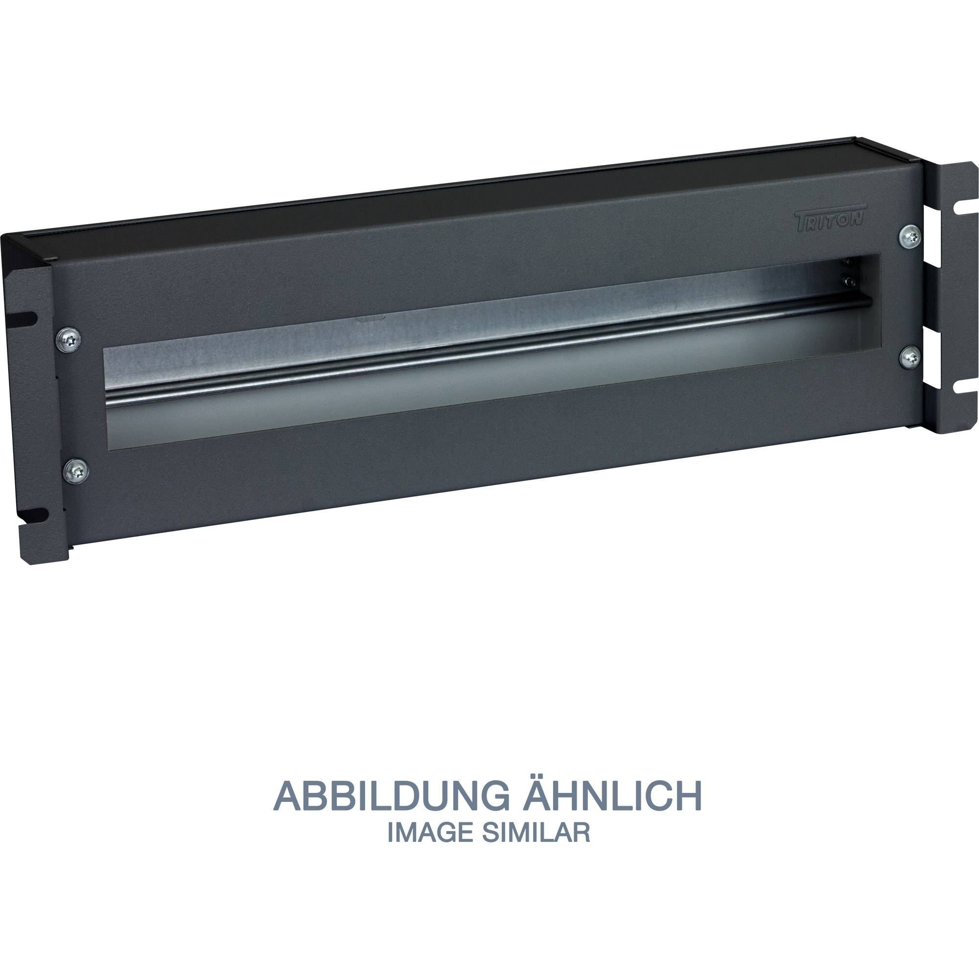 Triton - Rack-Schiene mit Schutzschalter - Schwarz, RAL 9005 - 3U - 48.3 cm (19"")