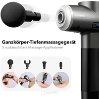 NAIPO Massagepistole »MGPC-007«, NAIPO Massage Gun Tiefengewebe Muskel Percussion Massagegerät NAIPO Massagepistole »MGPC-007«, NAIPO Massage Gun Tiefengewebe Muskel Percussion Massagegerät