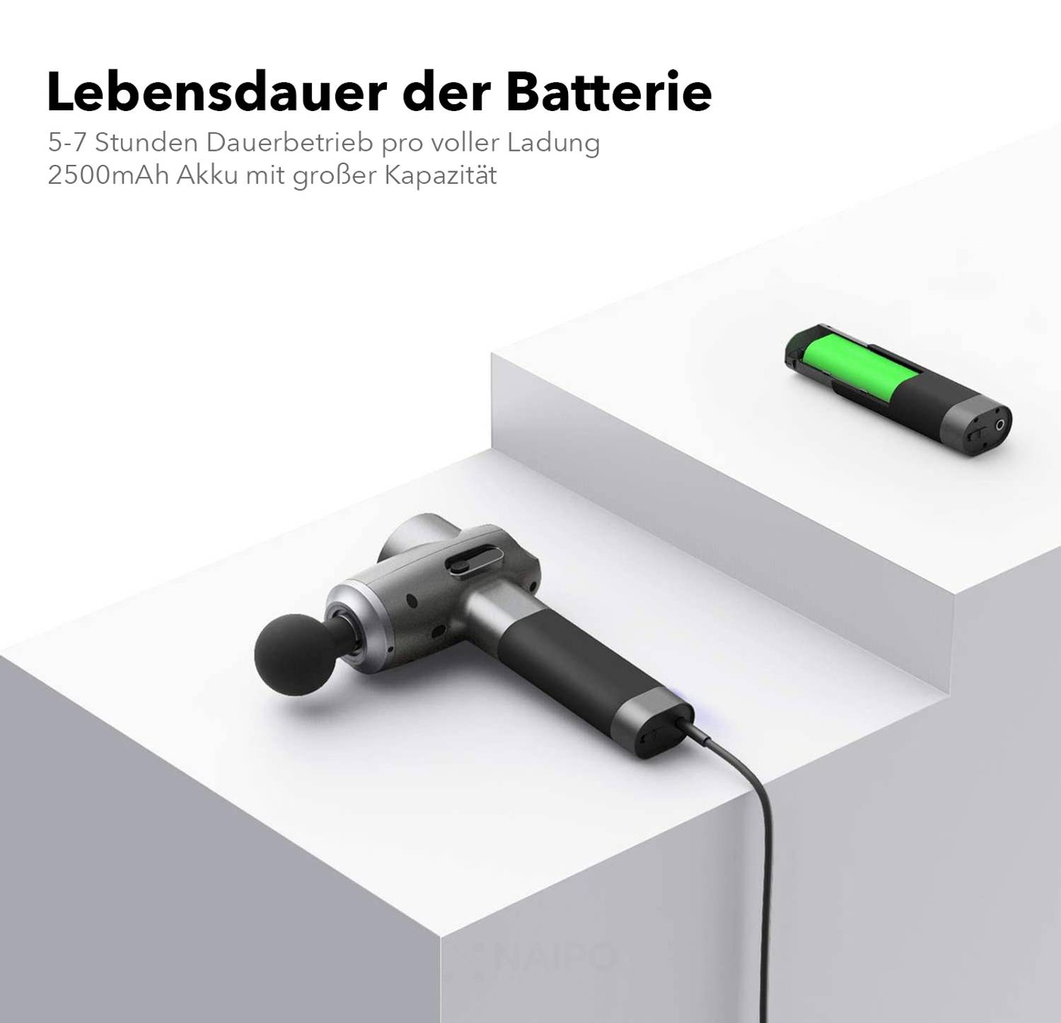 NAIPO Massagepistole »MGPC-007«, NAIPO Massage Gun Tiefengewebe Muskel Percussion Massagegerät