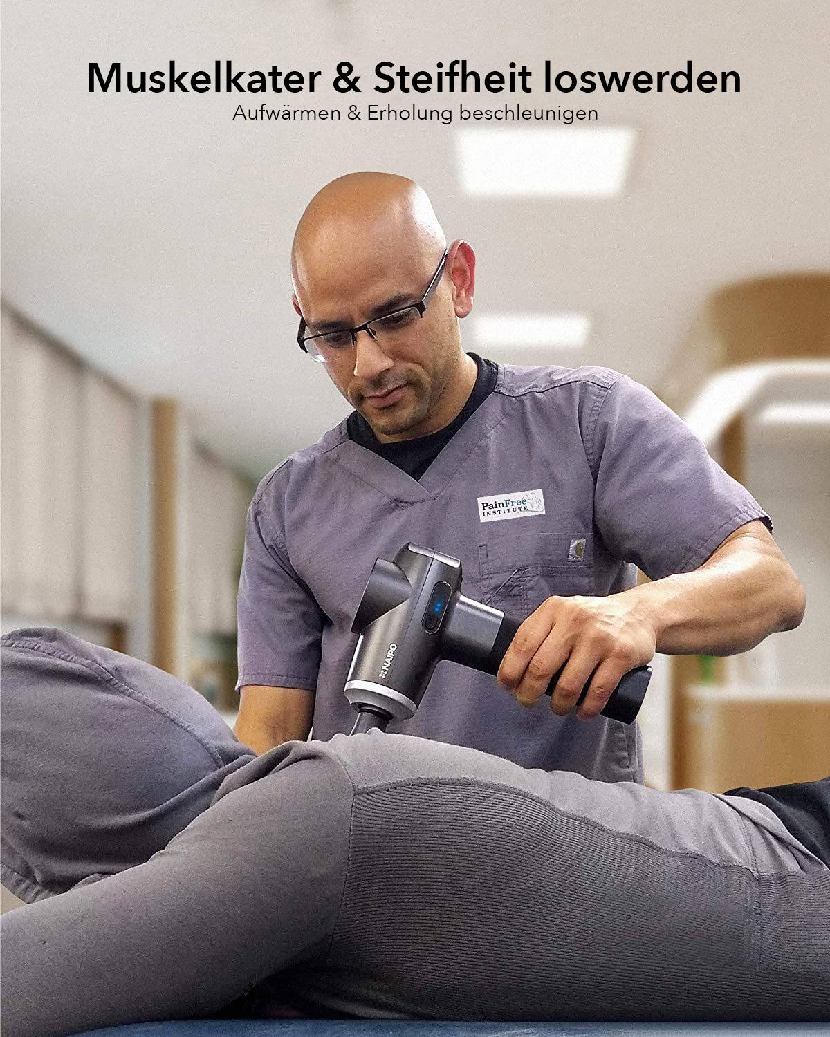 NAIPO Massagepistole »MGPC-007«, NAIPO Massage Gun Tiefengewebe Muskel Percussion Massagegerät