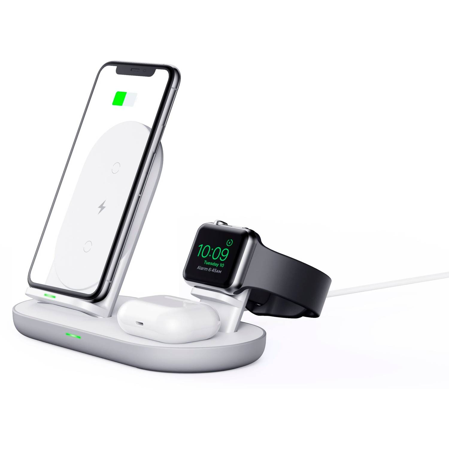 Aukey LC-A3-Whi Aircore Wireless Charger 15W Weiß, Kabelloses Laden, magnetisches Ladegerät