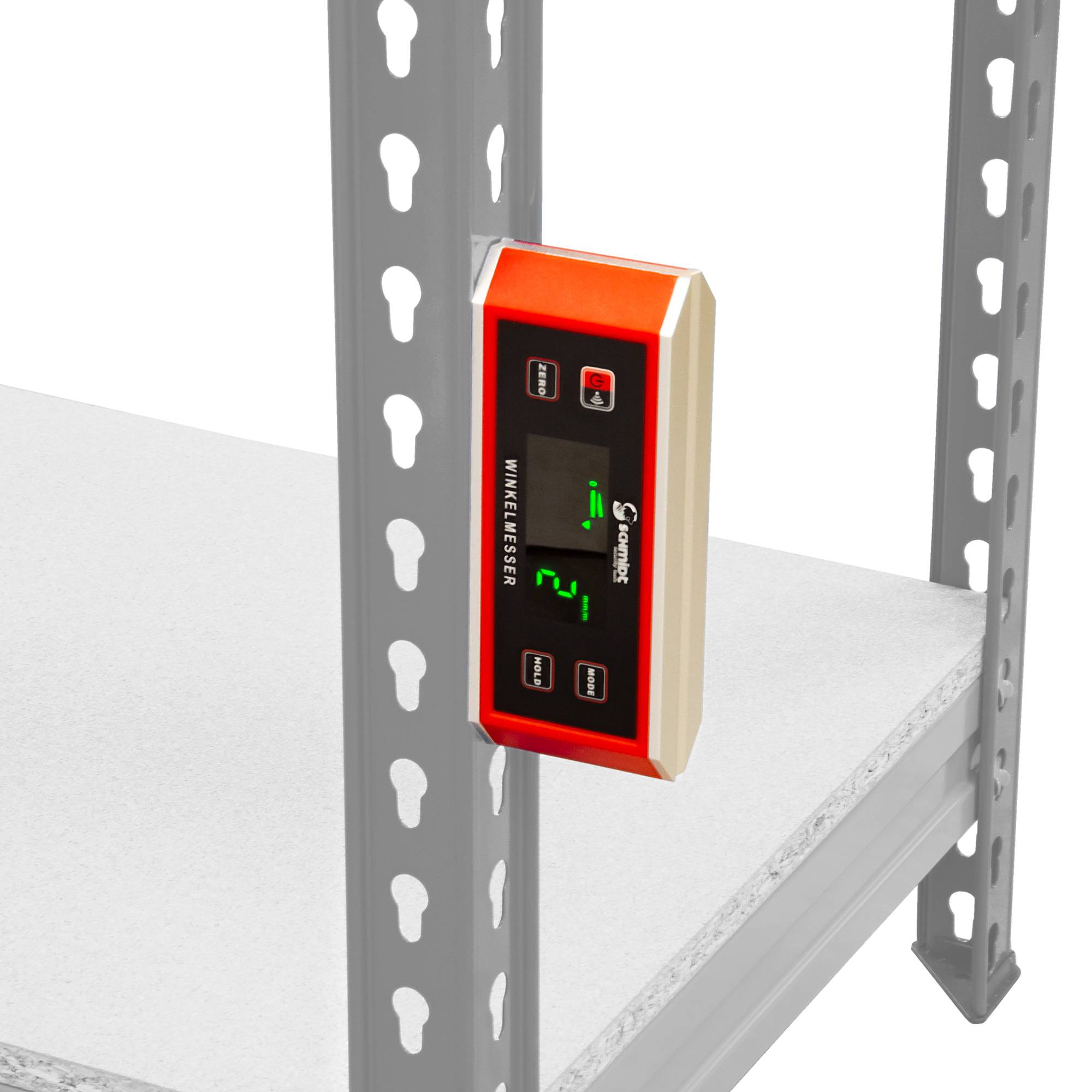 SCHMIDT security tools Digitaler Winkelmesser - LCD Display - magnetisch - Tonfunktion - Wasserdicht IP65 - Messbereich 90° - Gradmesser