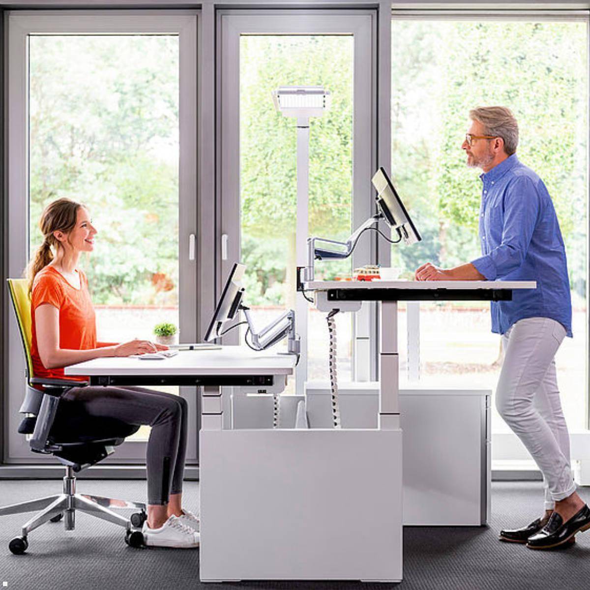 Novus Clu Duo XL C Monitorhalterung für 2 Monitore (990+4019+001), silber