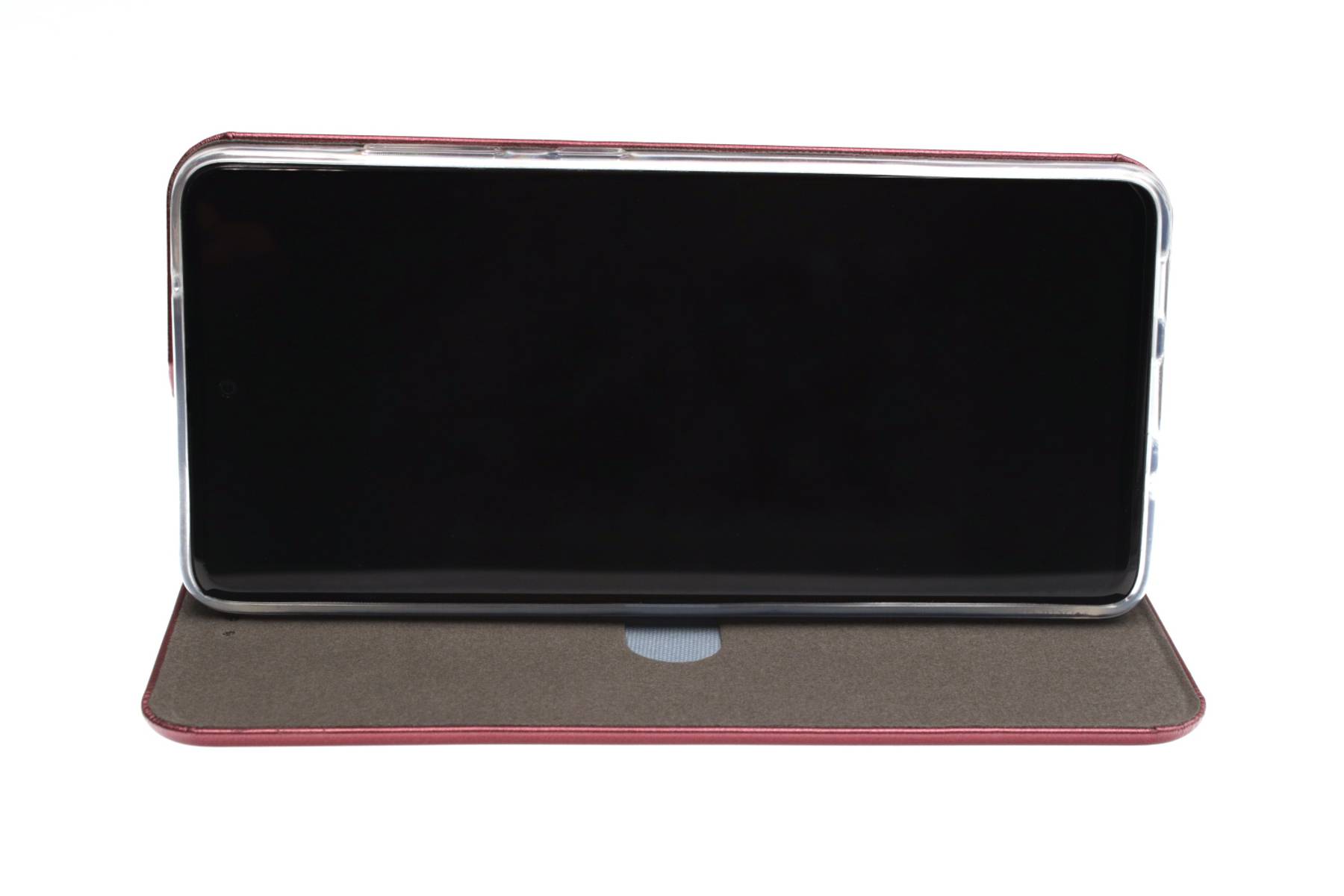 JAMCOVER Bookcase Rounded Weinrot für Apple iPhone 16e, iPhone 17e