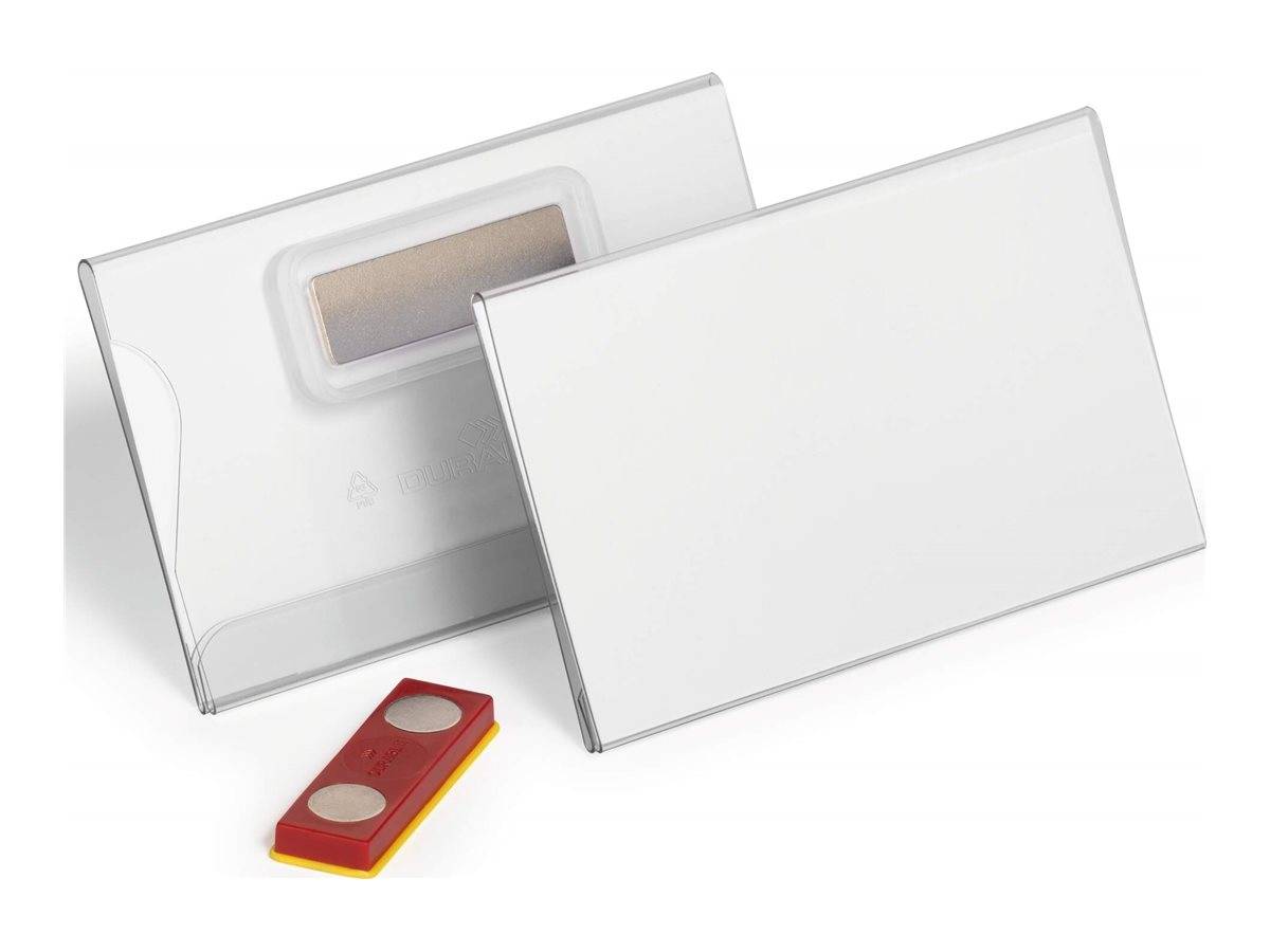 Durable Namensschild - für 54 x 90 mm - Magnet - durchsichtig (Packung mit 25)