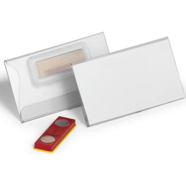 Namensschild Magnet Kunststoff transparent 75x40mm VE=25 Stück