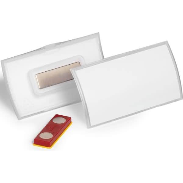 Namensschild Magnet Kunststoff transparent 75x40mm VE=10 Stück