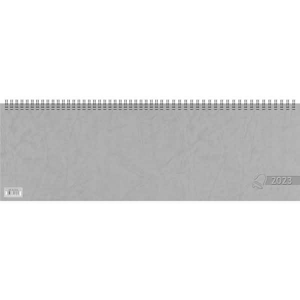 Querkalender 42x13,7cm 1 Woche/2 Seiten grau Kalendarium 2023