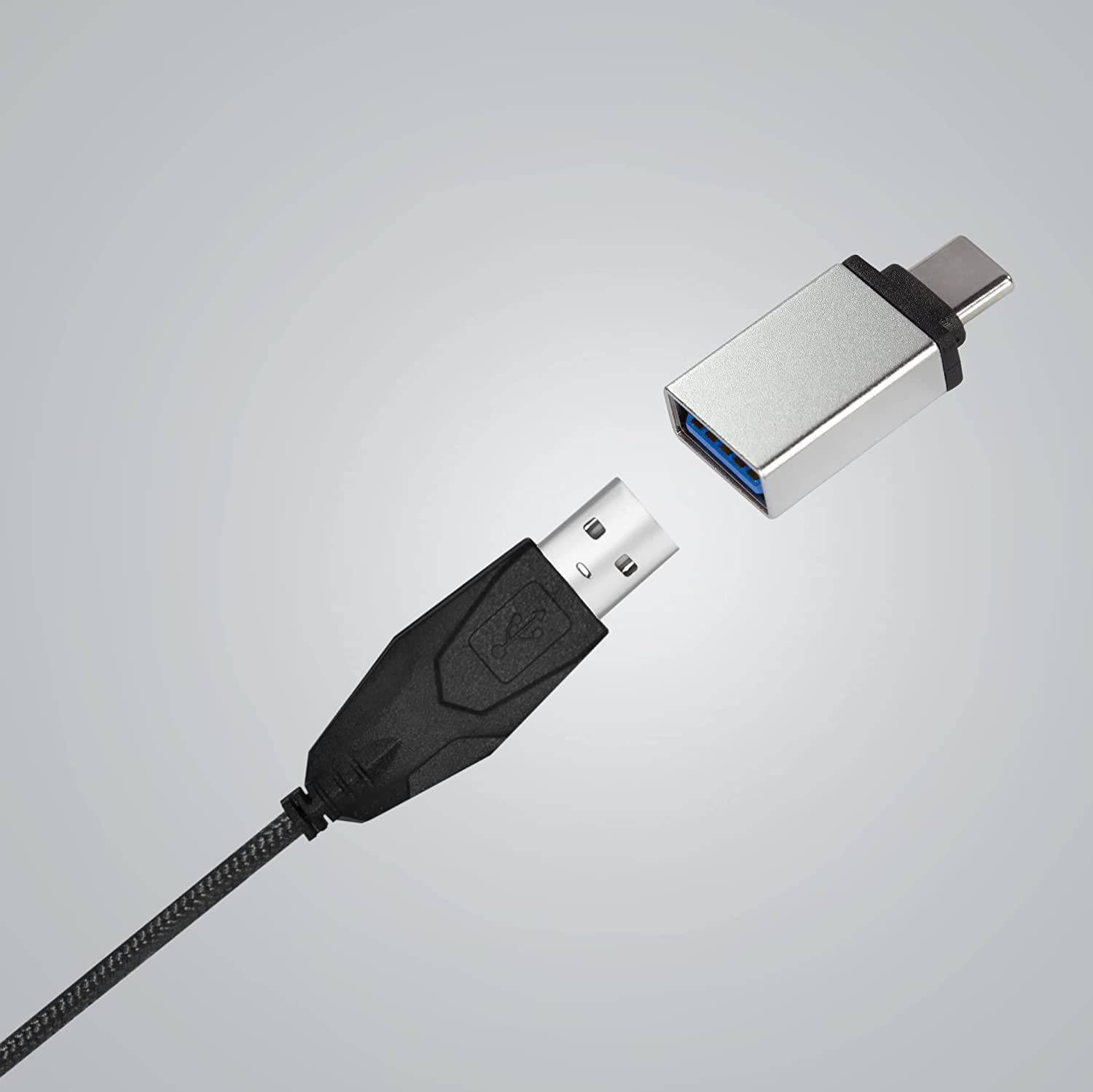 USB Adapter USB auf Micro-USB Ladeadapter für Smartphones, Tablets,Kameras oder Computer/Laptops Silber Micro-USB