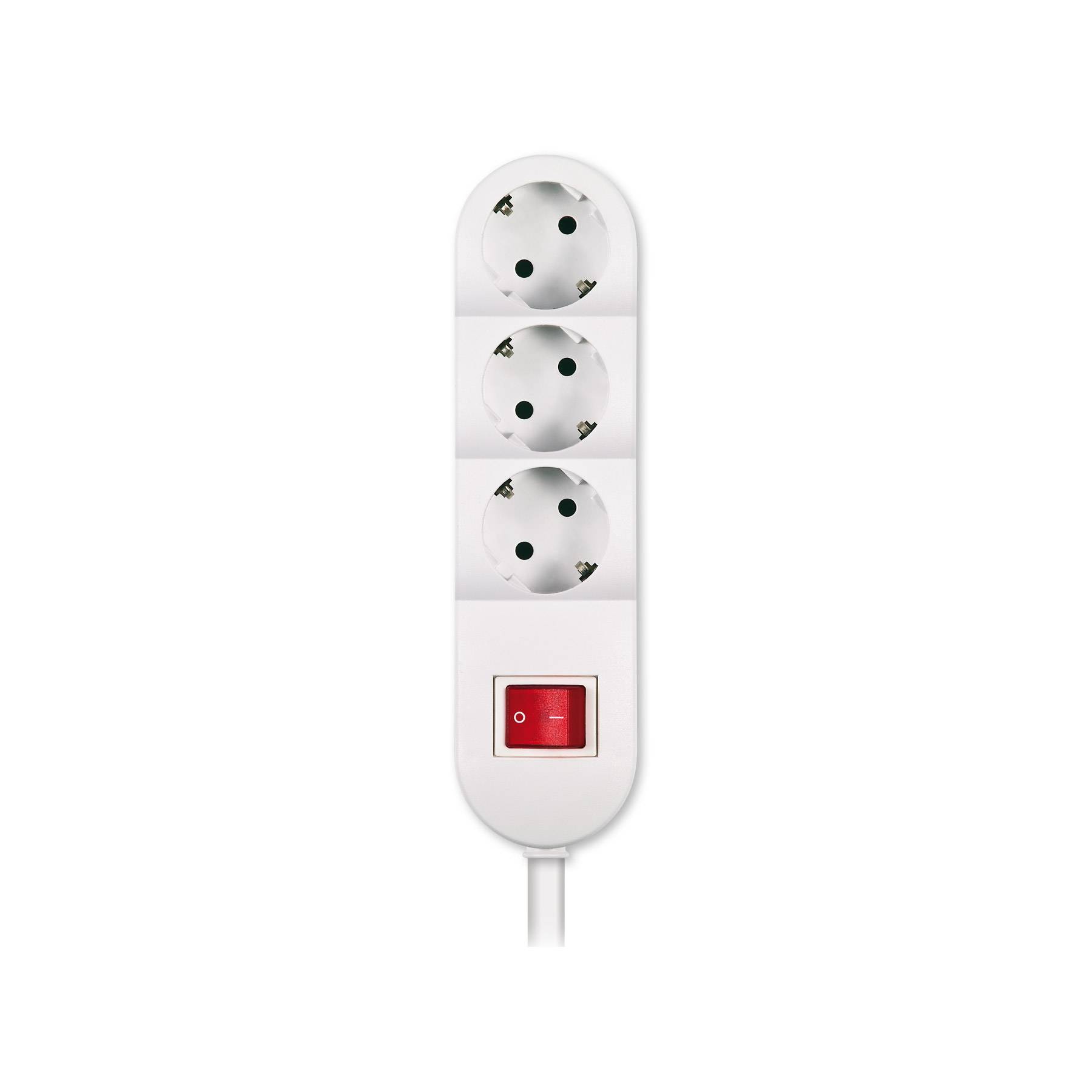 ALING-CONEL 3-fach Schutzkontakt Steckdosenleiste mit Ein/Aus Schalter 16A/ 250V~ (1,5m Verbindungskabel) Weiß