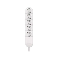 ALING-CONEL 5-fach Schutzkontakt Steckdosenleiste 16A/ 250V~ (3 m Verbindungskabel) Weiß ALING-CONEL 5-fach Schutzkontakt Steckdosenleiste 16A/ 250V~ (3 m Verbindungskabel) Weiß