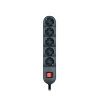ALING-CONEL 5-fach Schutzkontakt Steckdosenleiste mit Ein/Aus Schalter 16A/ 250V~ (3 m Verbindungskabel) Anthrazit ALING-CONEL 5-fach Schutzkontakt Steckdosenleiste mit Ein/Aus Schalter 16A/ 250V~ (3 m Verbindungskabel) Anthrazit