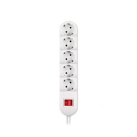 ALING-CONEL 5-fach Schutzkontakt Steckdosenleiste mit Ein/Aus Schalter 16A/ 250V~ (3 m Verbindungskabel) Weiß ALING-CONEL 5-fach Schutzkontakt Steckdosenleiste mit Ein/Aus Schalter 16A/ 250V~ (3 m Verbindungskabel) Weiß