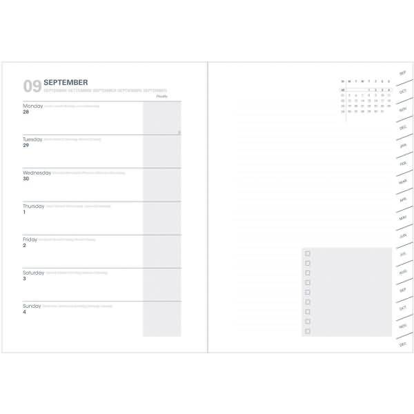 Buchkalender Plan Note 15 15x21cm Billy schwarz 2024