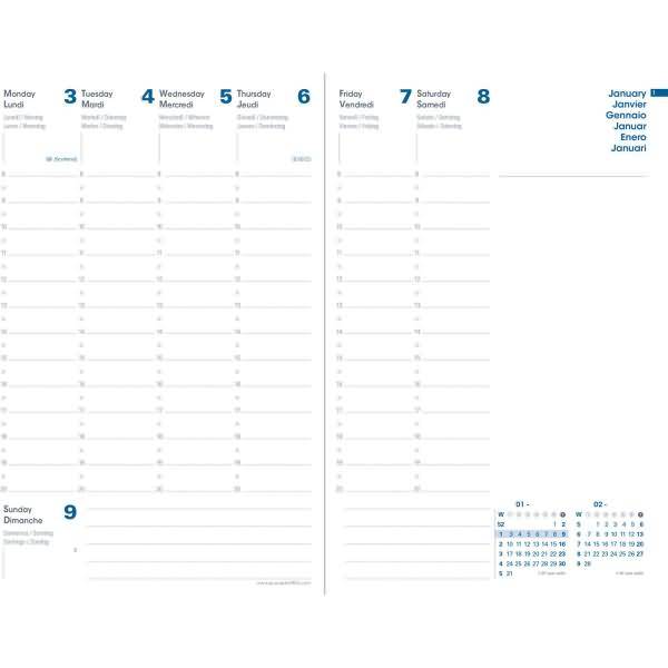 Buchkalender Minister 16x24cm R Pure Blätter 2024