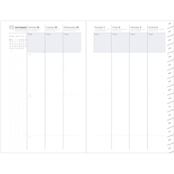 Buchkalender Plan Week 16x24cm Billy schwarz 2024