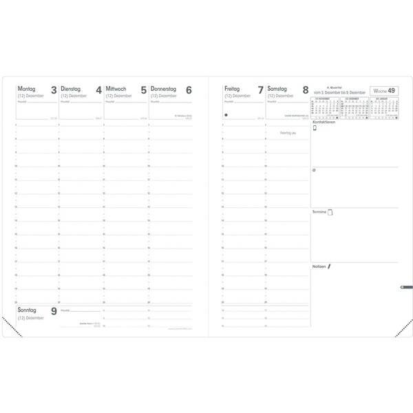 Buchkalender Pre 777 21x27cm Club navyblau 2027