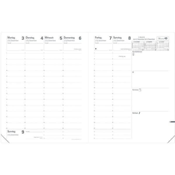 Buchkalender Pre 777 21x27cm Club navyblau 2026