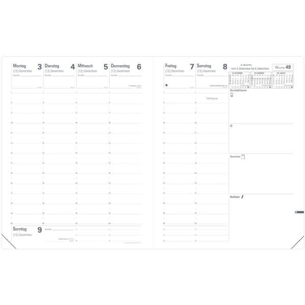 Buchkalender Pre 777 21x27cm Soho stahlblau 2026