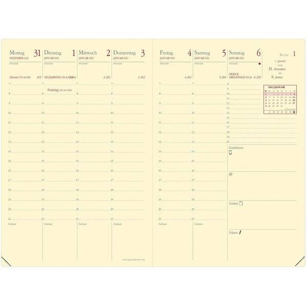 Kalender Geschäftbus Prestige 10x15cm Soho stahlblau 2027