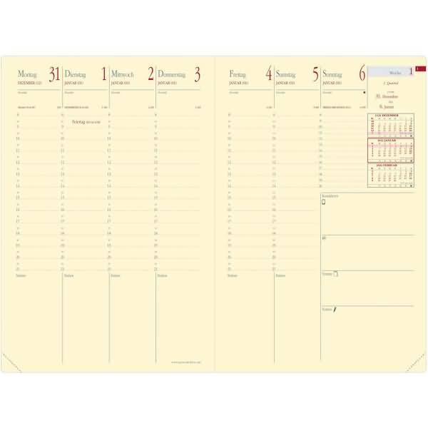 Buchkalender Minister Prestige 16x24cm Soho stahlblau 2026