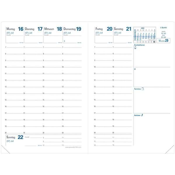 Lehrerkalender Akademiker 10x15cm Club himbeere 2022/2023