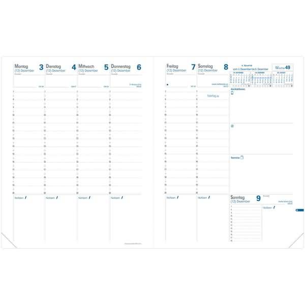 Buchkalender Trinote 18x24cm Club navyblau 2026