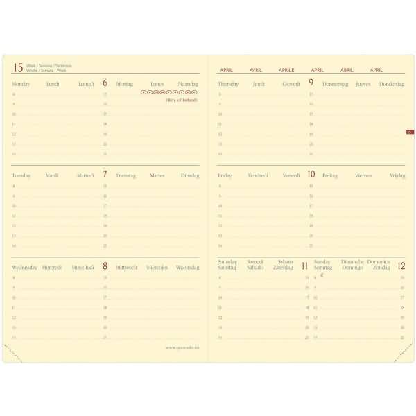 Kalender Horizontal 24 10x15cm Everest bordeaux 2024