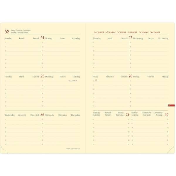 Kalender Horizontal 24 16x24cm Everest bordeaux 2024