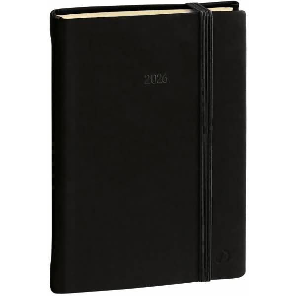 Kalender Daily Pocket 8,8x13cm Silk schwarz 2026