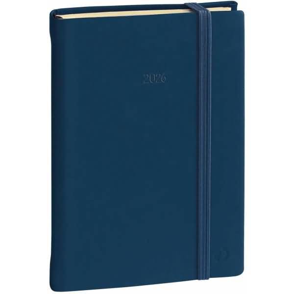 Kalender Daily Pocket 8,8x13cm Silk marineblau 2026