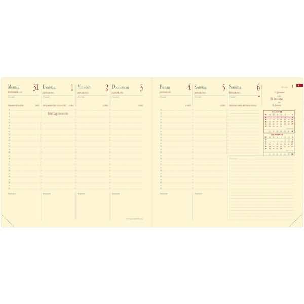 Buchkalender Executif Prestige 16x16cm Soho stahlblau 2026