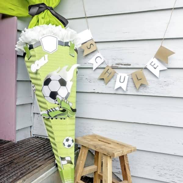 Schultüten-Dekorationsset 350g/qm Fußball