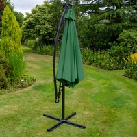 300cm LED Ampelschirm Sonnenschirm - Grün 300cm LED Ampelschirm Sonnenschirm - Grün