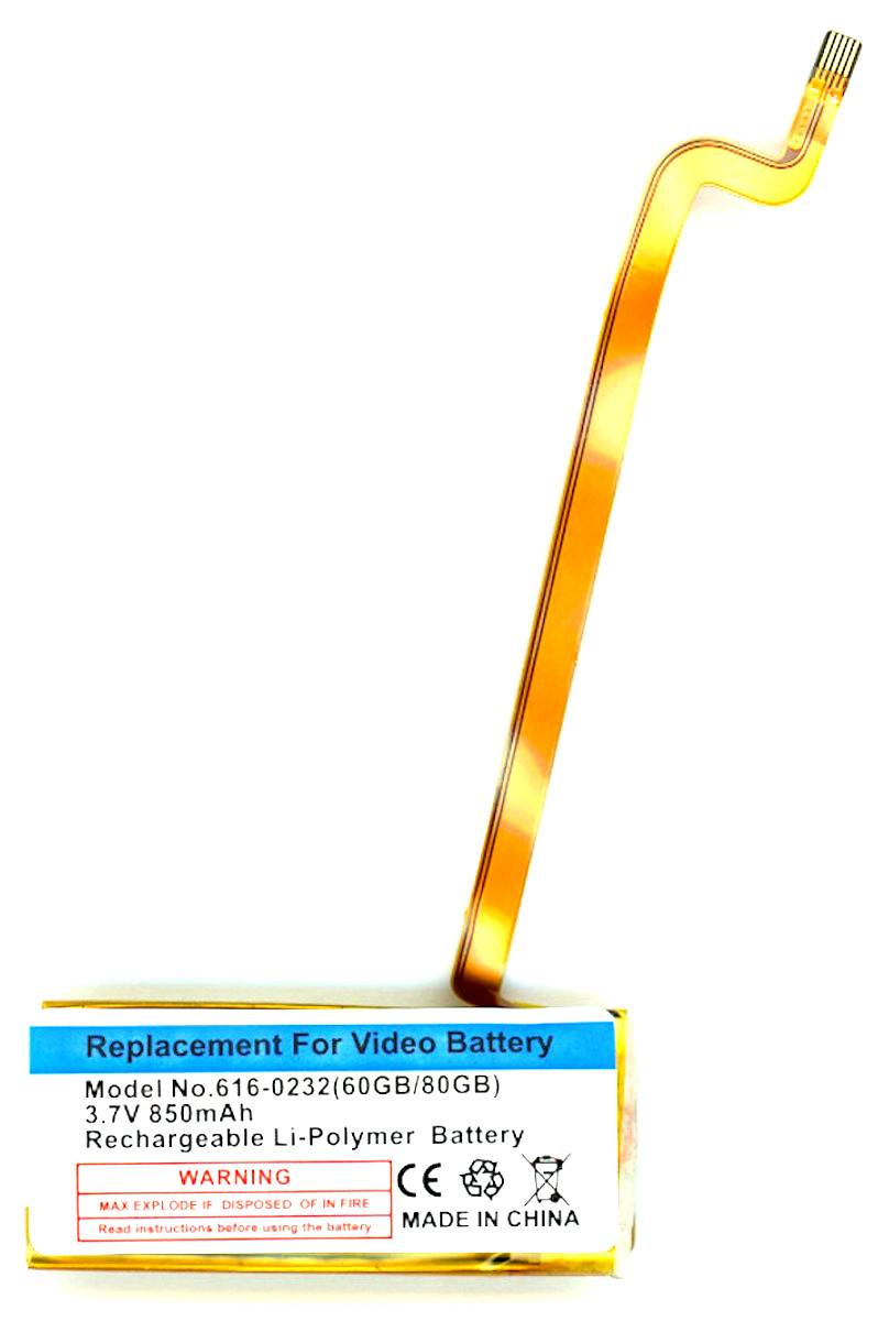 Batterie für iPod Video 60-80GB/iPod Classic 160GB, 850 mAh