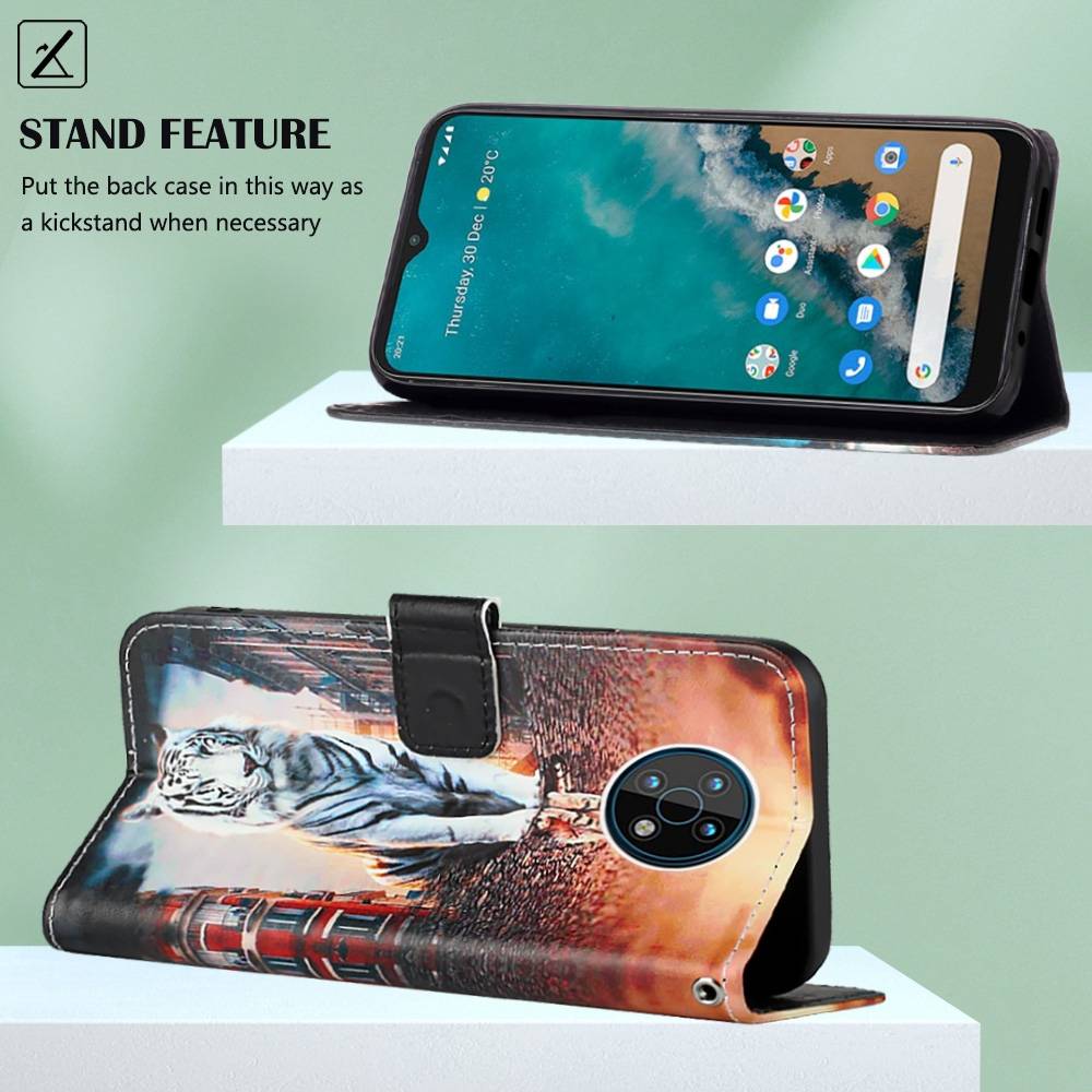 Für Nokia G50 Kunstleder Handy Tasche Book Motiv 10 Schutz Hülle Case Cover Etui Neu