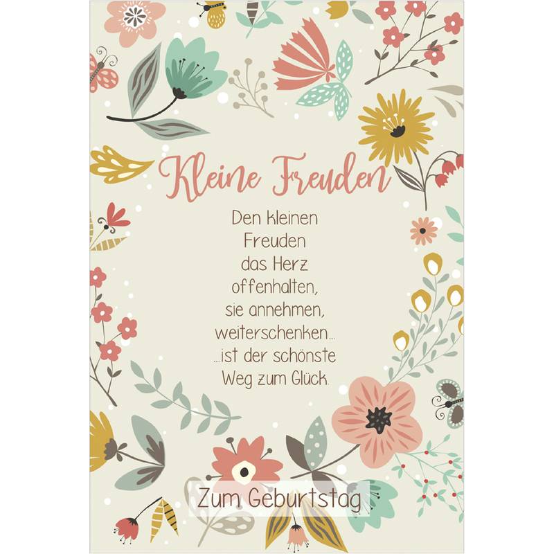 SUSY CARD Geburtstagskarte Lyrics "Kleine Freuden"