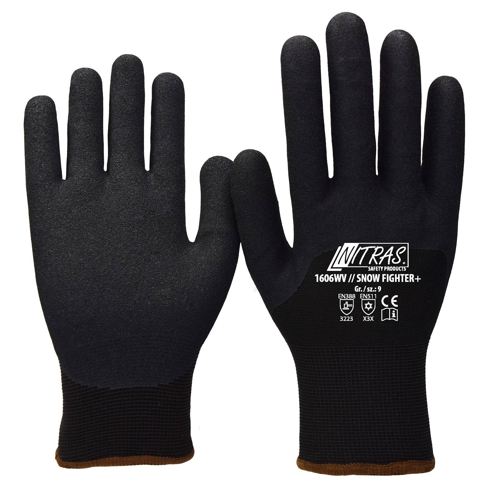 NITRAS 1606WV Snow Fighter+ Winterhandschuhe - gesandete Nitrilbeschichtung - Größe:11