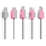5x Schleifstift Edelkorund rosa [Ø 9 x 18 mm] Schleifstein für Dremel, Proxxon …