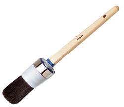 Ovalpinsel, Premium Qualität - schwarze China Borste, 3x gekocht - Größe 4/23 mm - Borstenlänge 62 mm - streichen & lackieren - VE 6 Stück - Prei